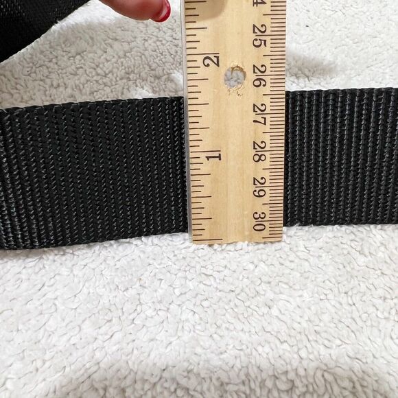 Bison Designs Black Nylon Belt Silver Buckle 43" Total Length Utility Tactical - Picture 9 of 9